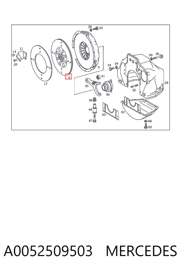 Диск зчеплення A0052509503 Mercedes