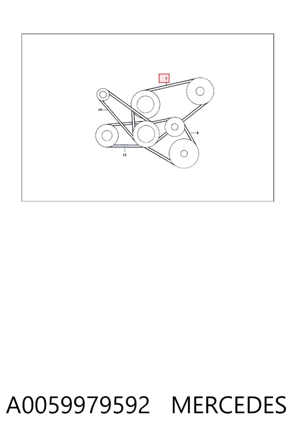 Ремінь генератора A0059979592 Mercedes