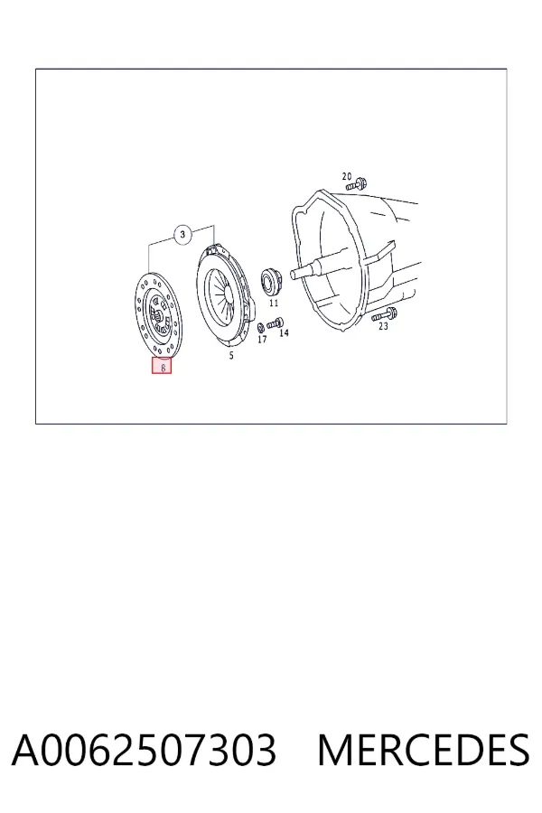 Диск зчеплення A0062507303 Mercedes