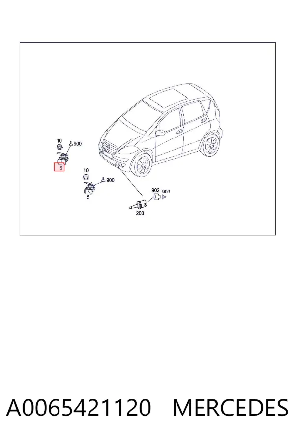 Сигнал звуковий (клаксон) A0065421120 Mercedes