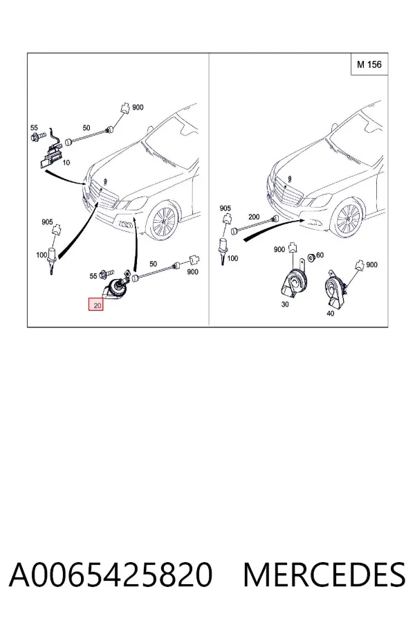 Сигнал звуковий (клаксон) A0065425820 Mercedes
