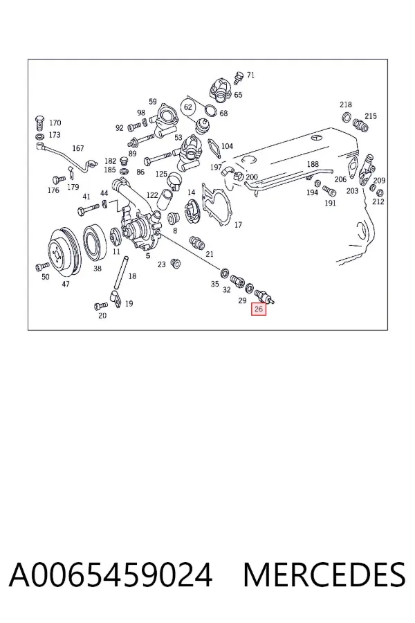 Датчик температури охолоджуючої рідини A0065459024 Mercedes