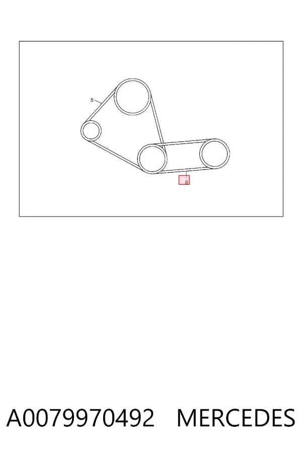 Ремінь генератора A0079970492 Mercedes
