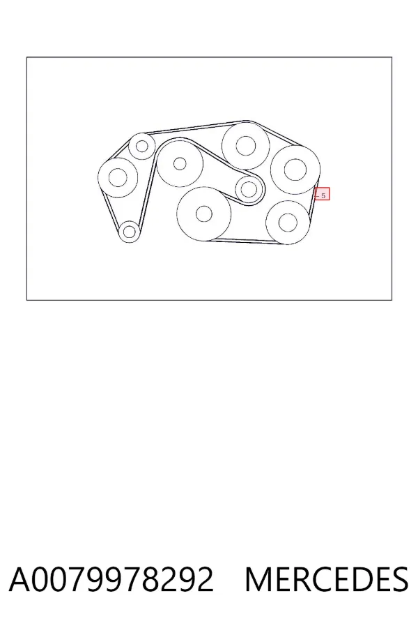 Ремінь генератора A0079978292 Mercedes
