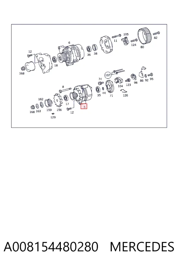 Генератор A008154480280 Mercedes