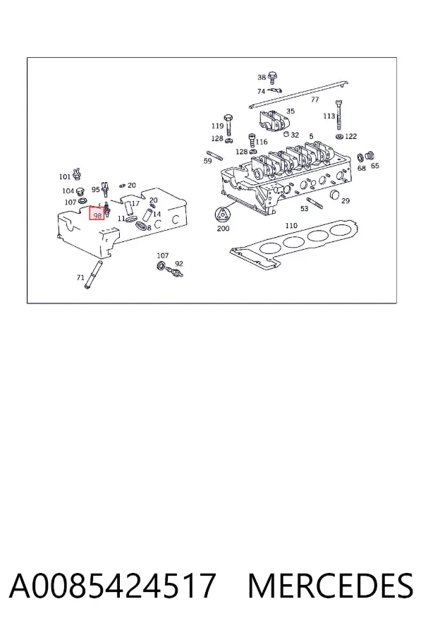 Датчик температури охолоджуючої рідини A0085424517 Mercedes