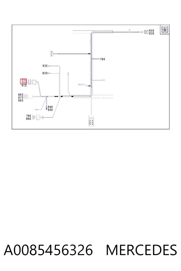 Пін (наконечник) дроту A0085456326 Mercedes
