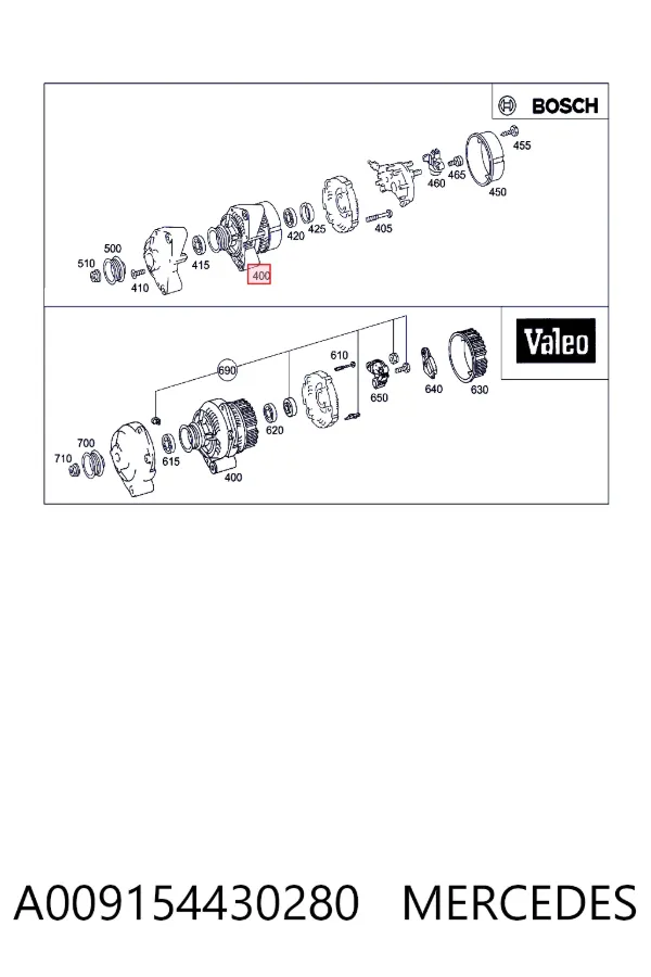 Купити A0091544302 Mercedes Генератор