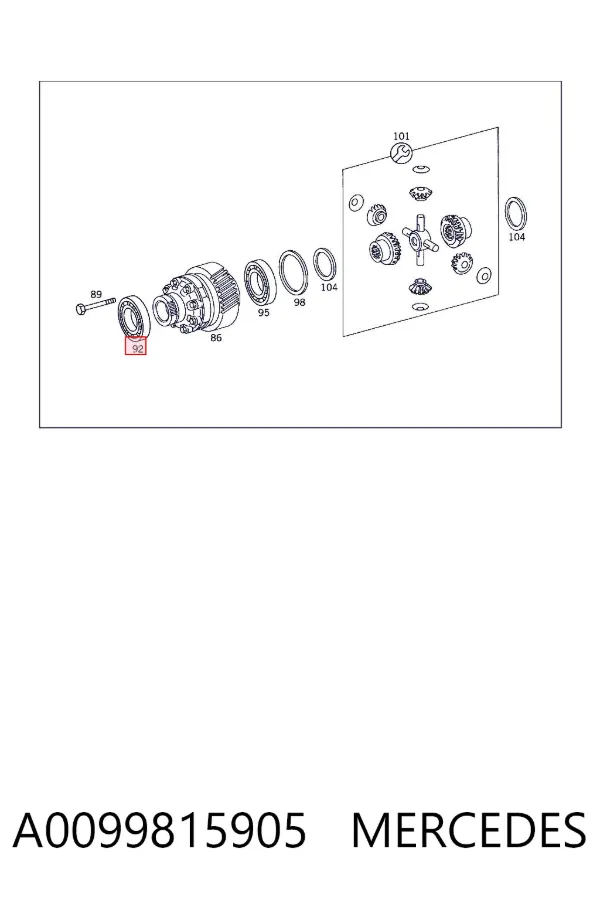  A0099815905 Mercedes