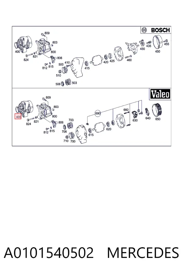 Генератор A0101540502 Mercedes
