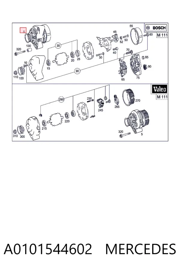Генератор A0101544602 Mercedes