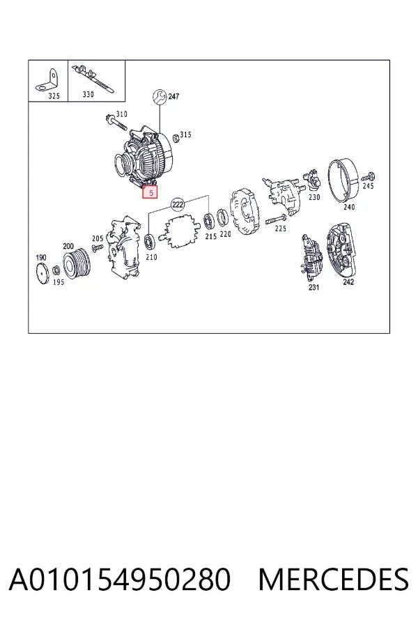 Купити A0101549502 Mercedes Генератор