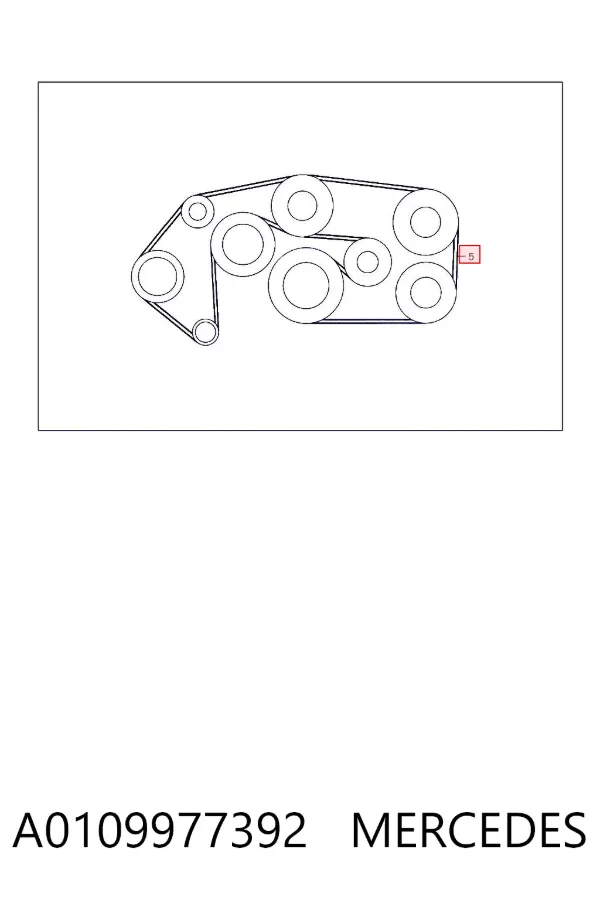 Ремінь генератора A0109977392 Mercedes