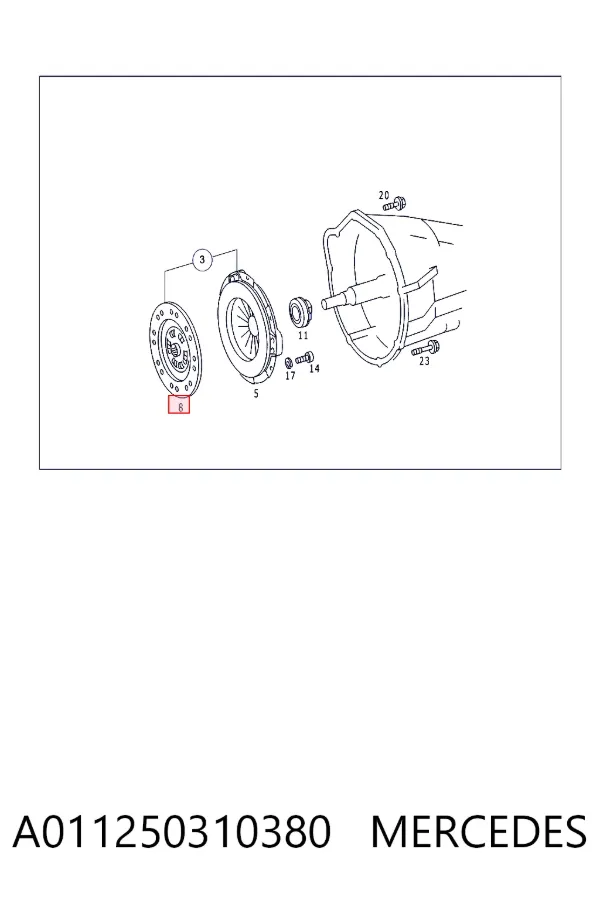 Диск зчеплення A011250310380 Mercedes