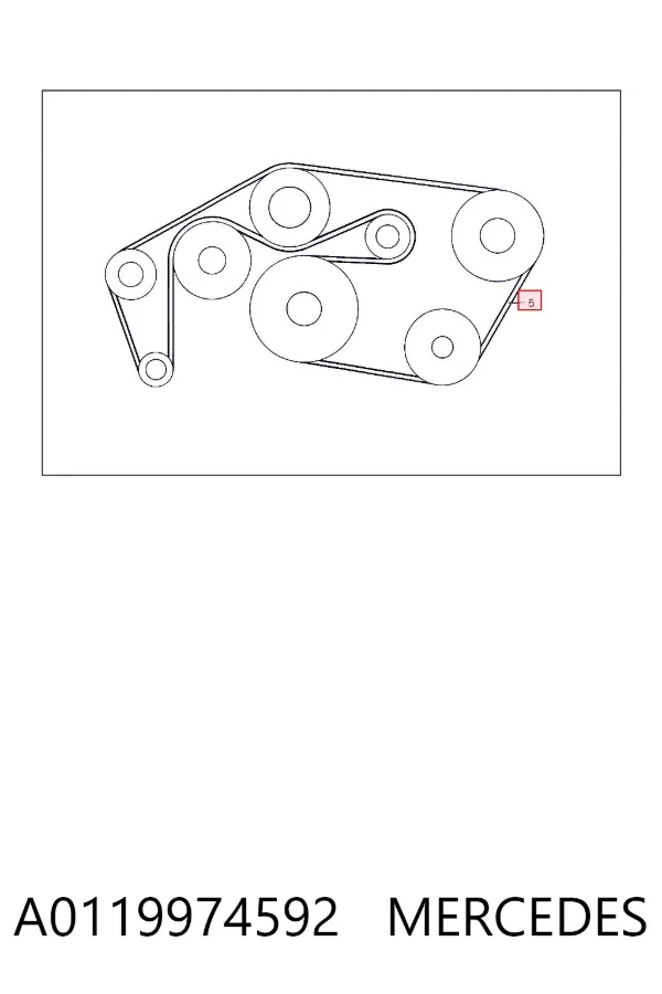 Ремінь генератора A0119974592 Mercedes