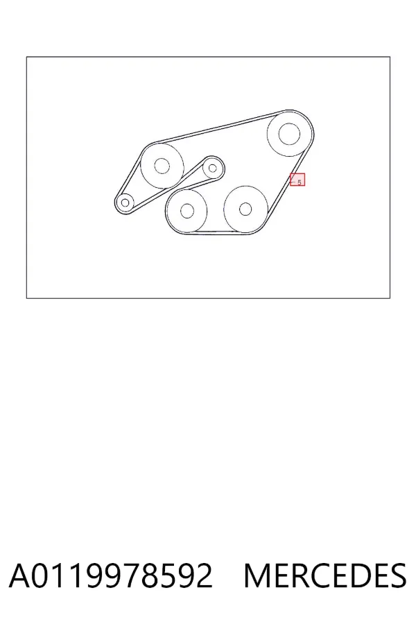 Ремінь генератора A0119978592 Mercedes