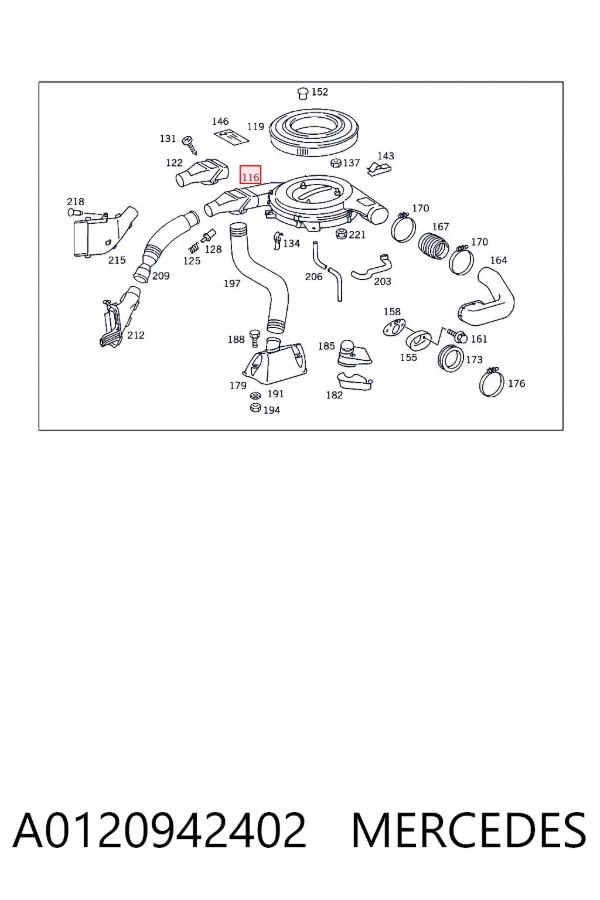 Корпус фільтра A0120942402 Mercedes