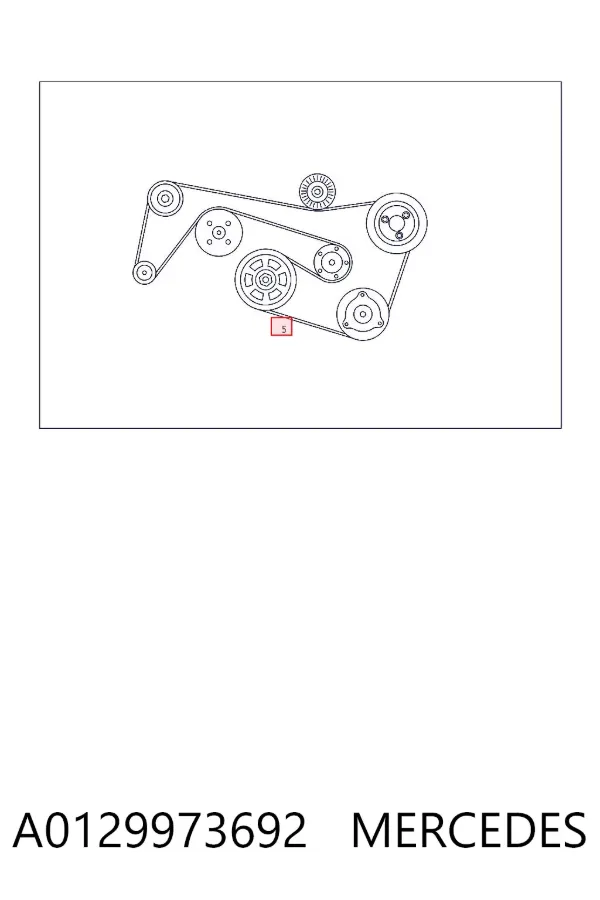 Ремінь генератора A0129973692 Mercedes