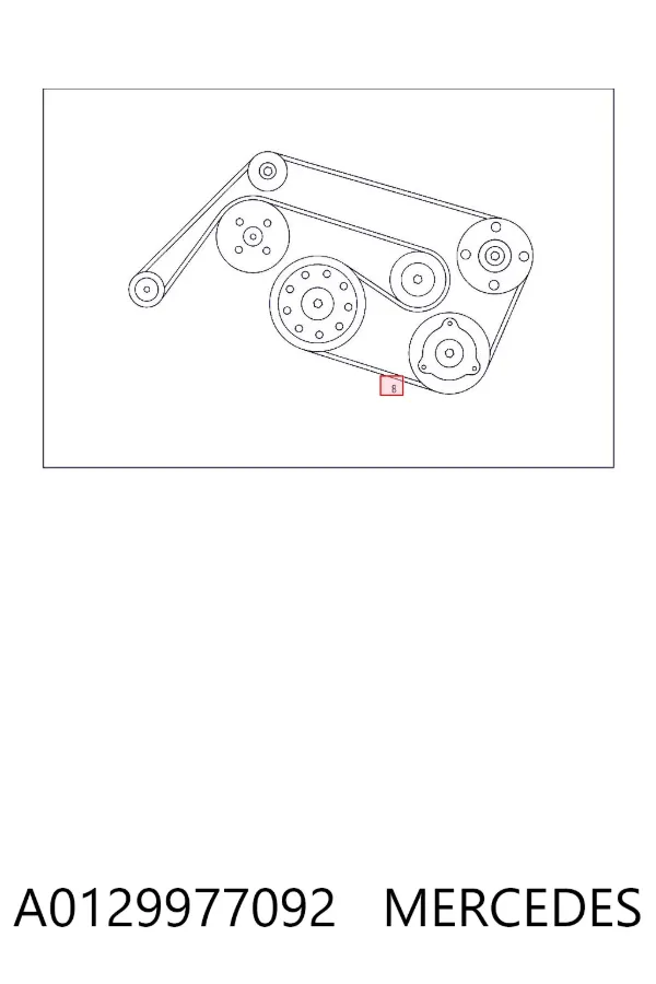 Ремінь генератора A0129977092 Mercedes