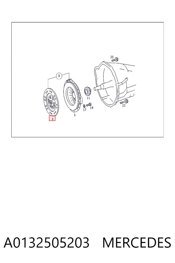 Диск зчеплення A0132505203 Mercedes