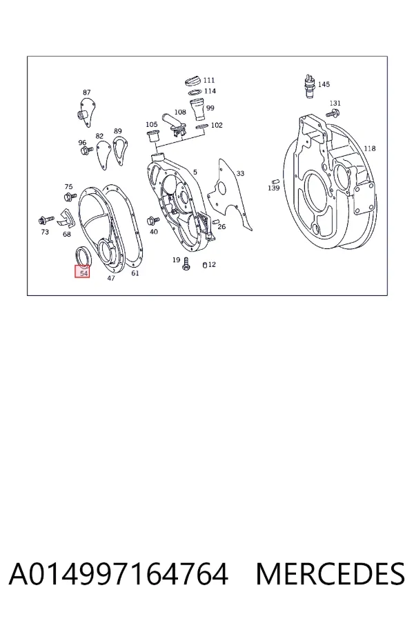 Сальник коленвалу A014997164764 Mercedes