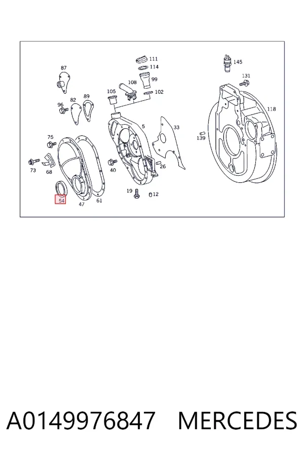 Сальник коленвалу A0149976847 Mercedes