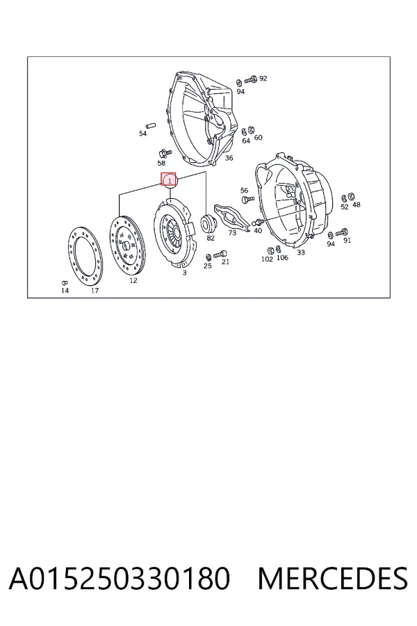 Зчеплення A015250330180 Mercedes