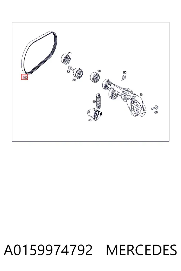 Ремінь генератора A0159974792 Mercedes