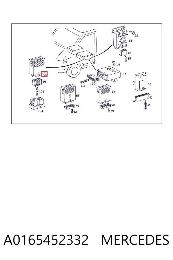 Реле поворотів A0165452332 Mercedes