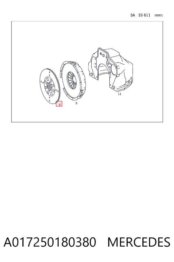 Диск зчеплення A017250180380 Mercedes