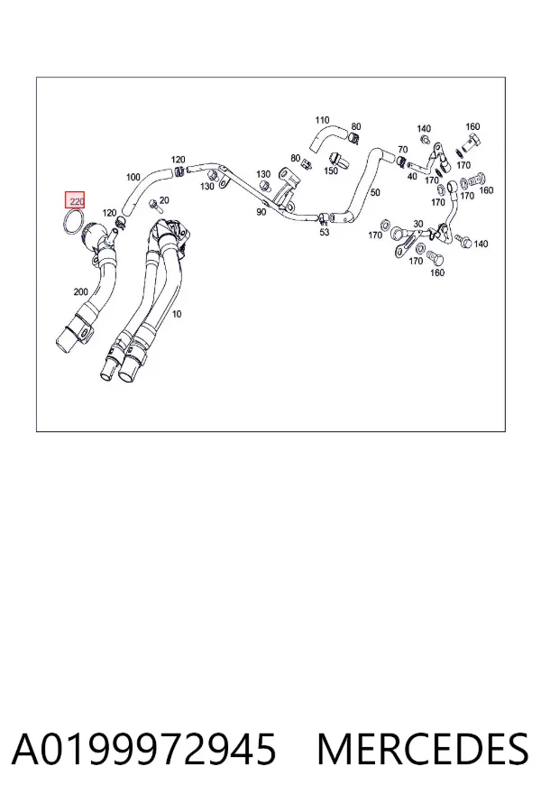 Прокладка водяної помпи A0199972945 Mercedes