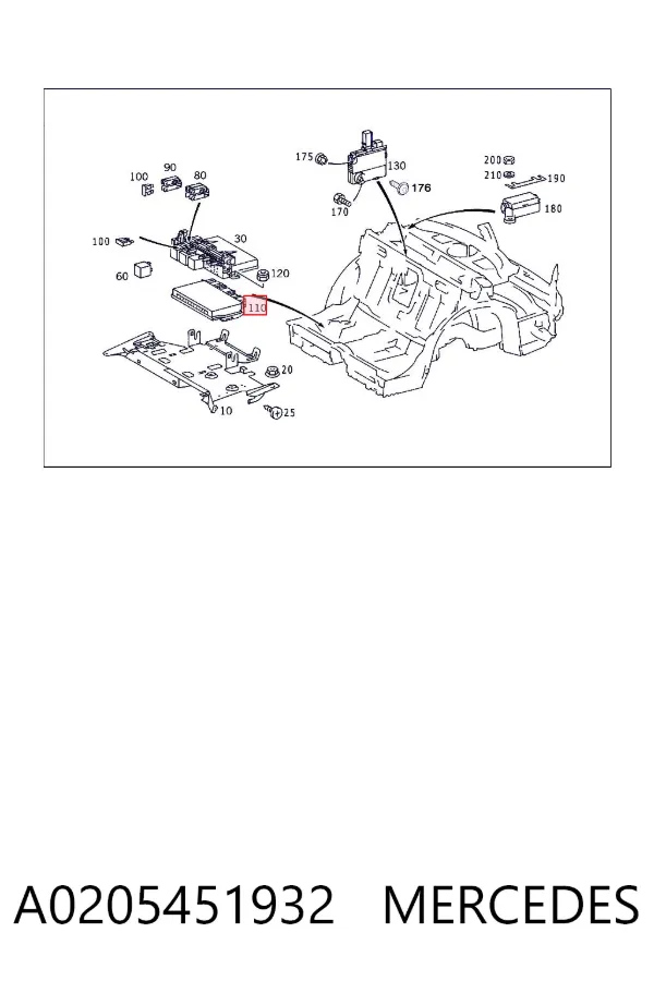 Блок керування сигналами SAM A0205451932 Mercedes