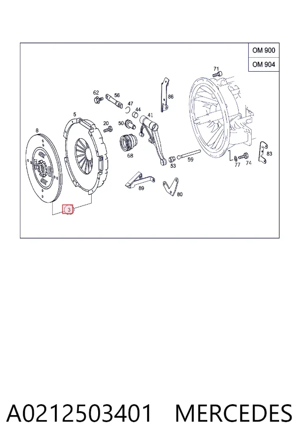 Зчеплення A0212503401 Mercedes