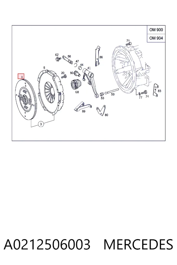 Диск зчеплення A0212506003 Mercedes