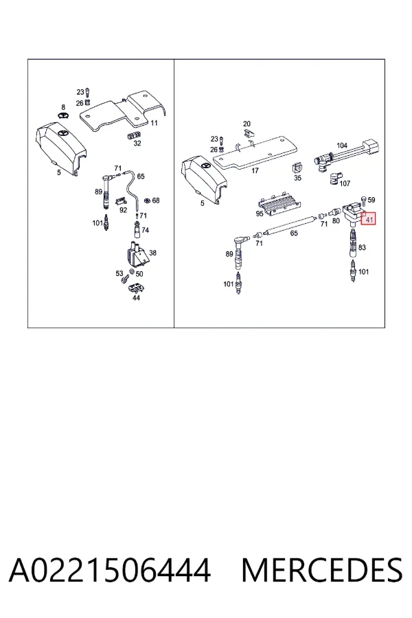 Котушка запалювання A0221506444 Mercedes