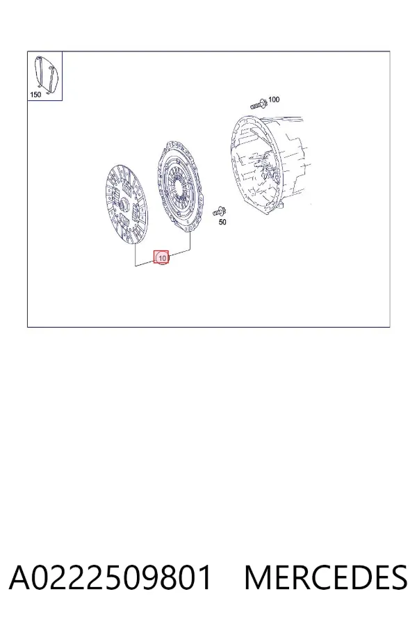 Зчеплення A0222509801 Mercedes