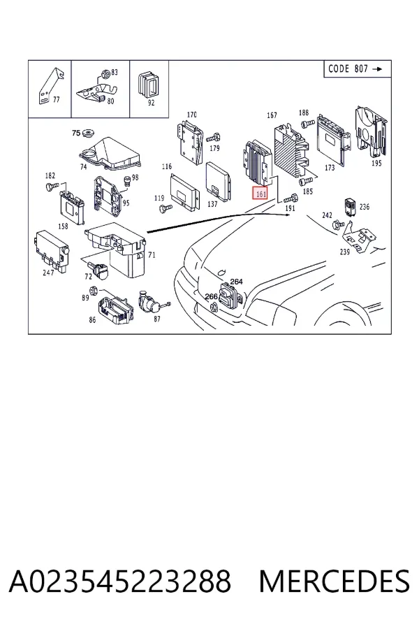 Купити A0235452232 Mercedes Модуль управління двигуном