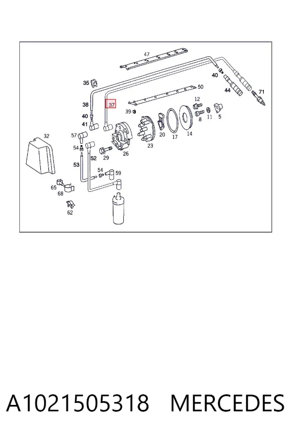 Високовольтні дроти A1021505318 Mercedes