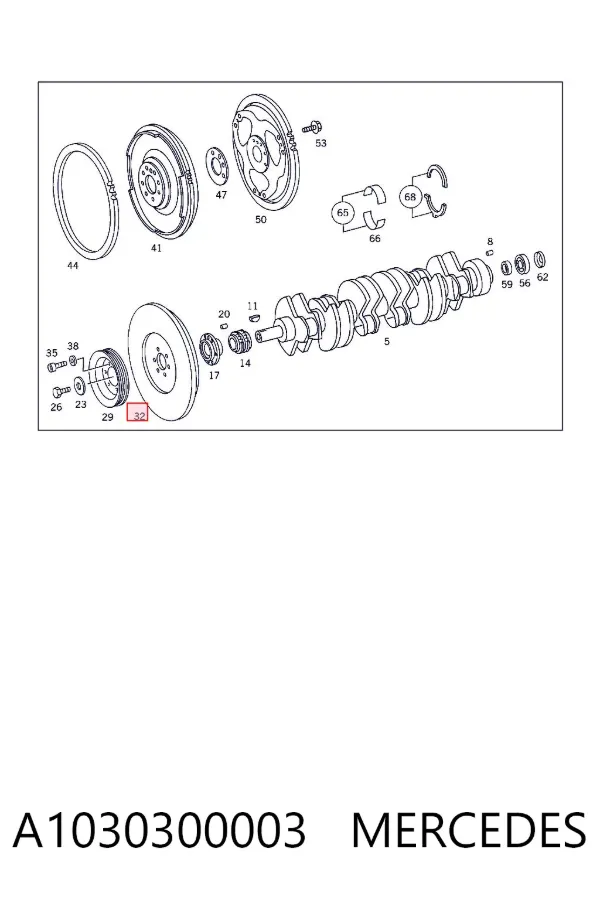 Шків колінвала A1030300003 Mercedes