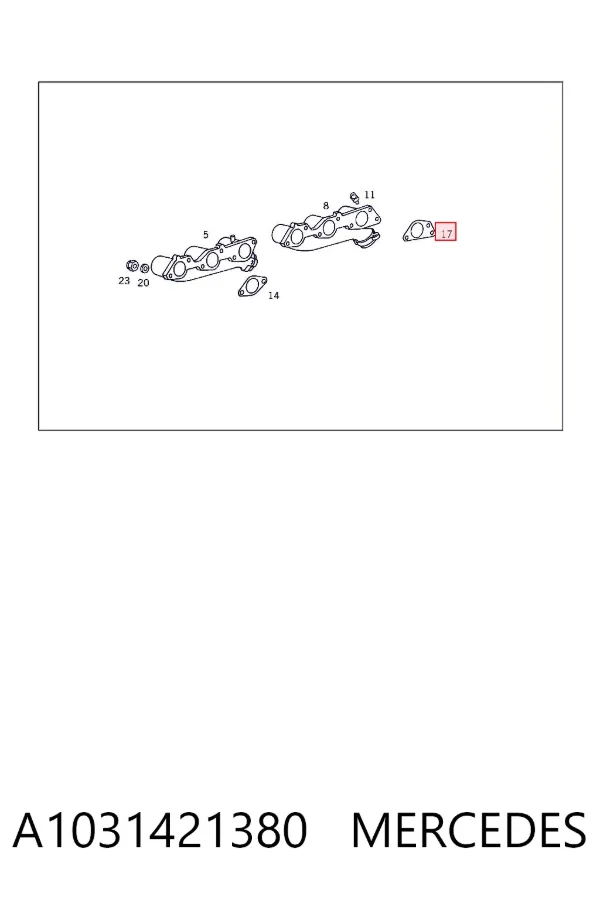 Прокладка колектора A1031421380 Mercedes