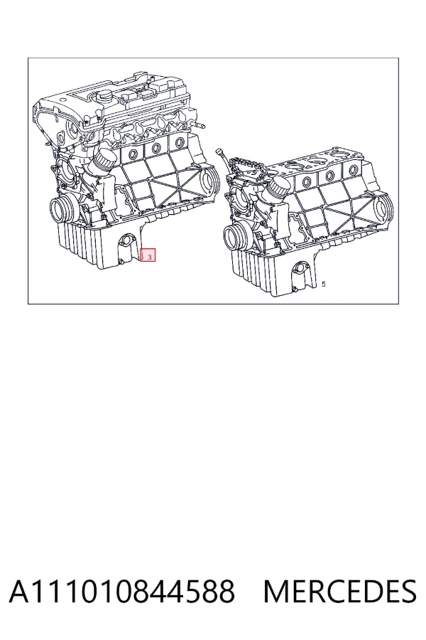 Двигун у зборі Mercedes A1110108445