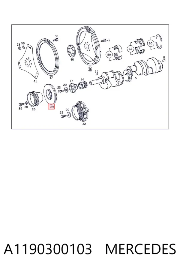 Шків колінвала A1190300103 Mercedes