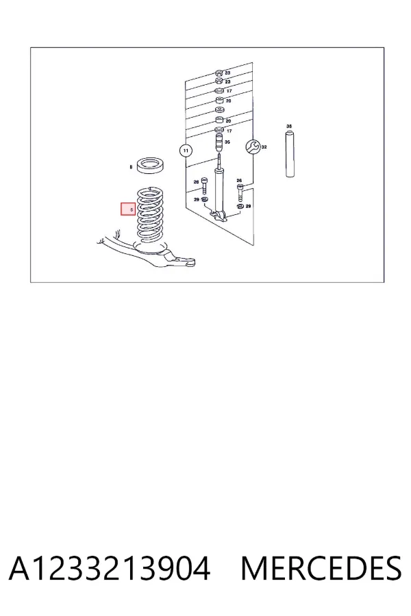 Пружина передня A1233213904 Mercedes