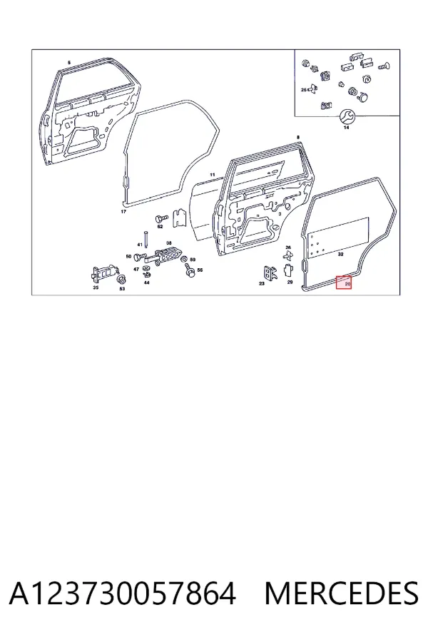 Ущільнювач лобового скла A1237300578 Mercedes
