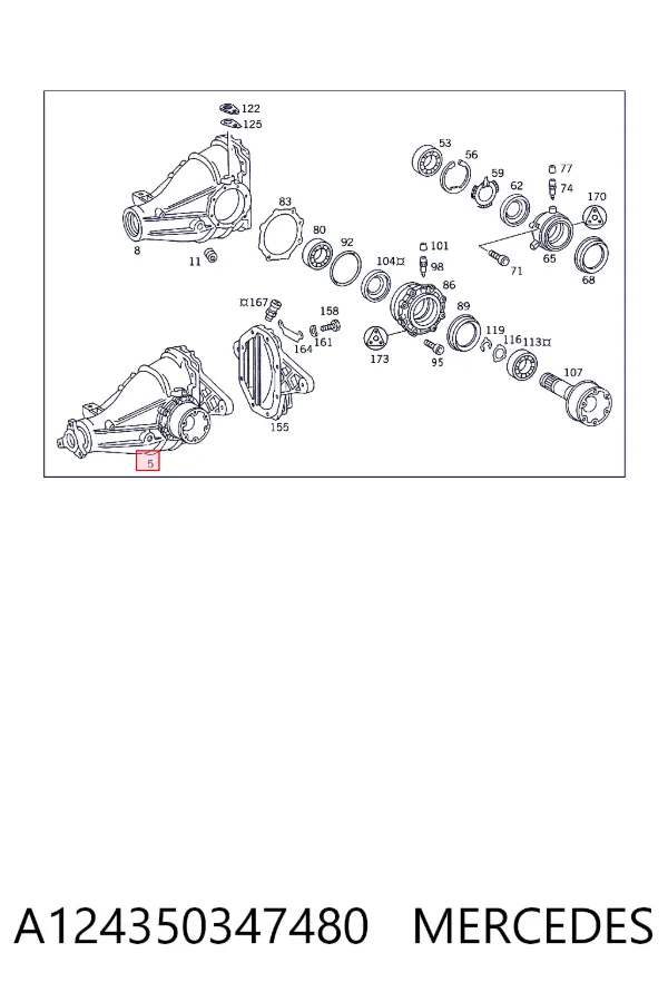 Задній редуктор A124350347480 Mercedes