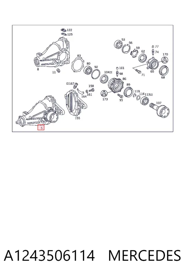Задній редуктор A1243506114 Mercedes