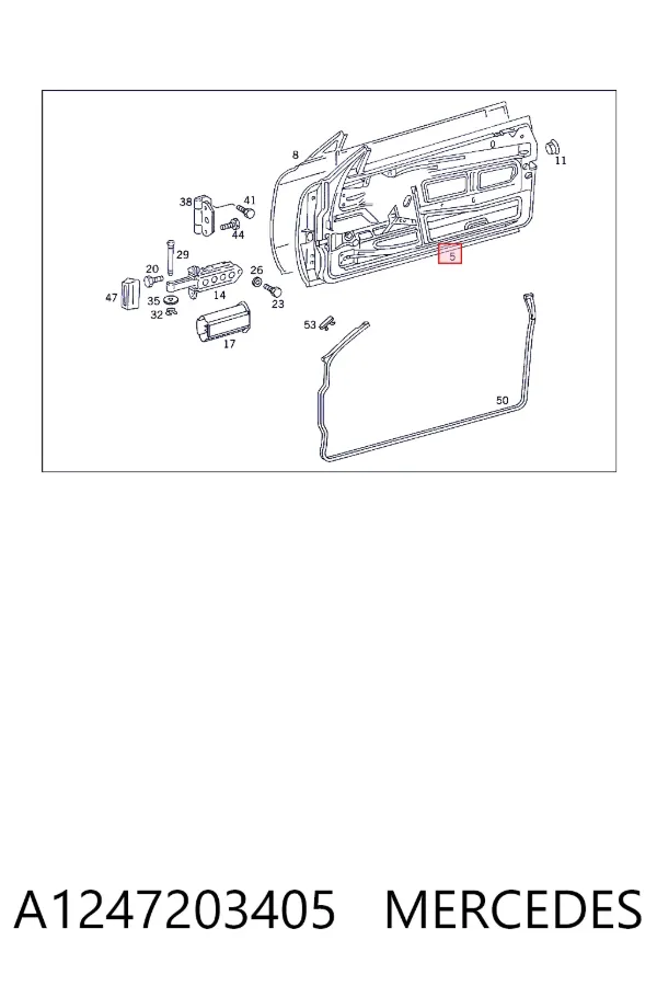 Двері праві передні A1247203405 Mercedes