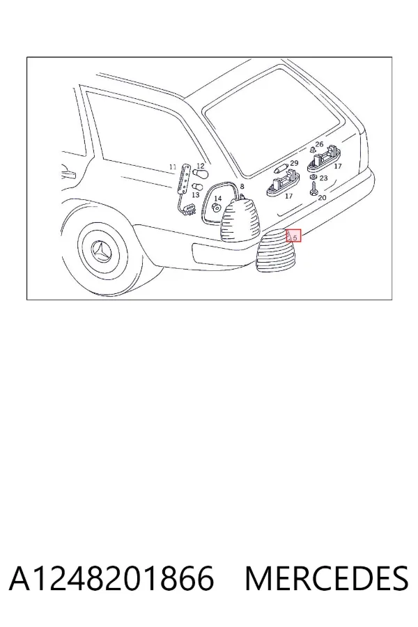 Задня права фара A1248201866 Mercedes