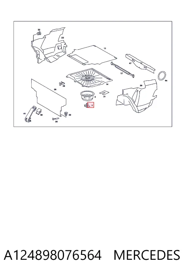 Болт кріплення запасного колеса Mercedes A1248980765 ціна, від 5.07 USD