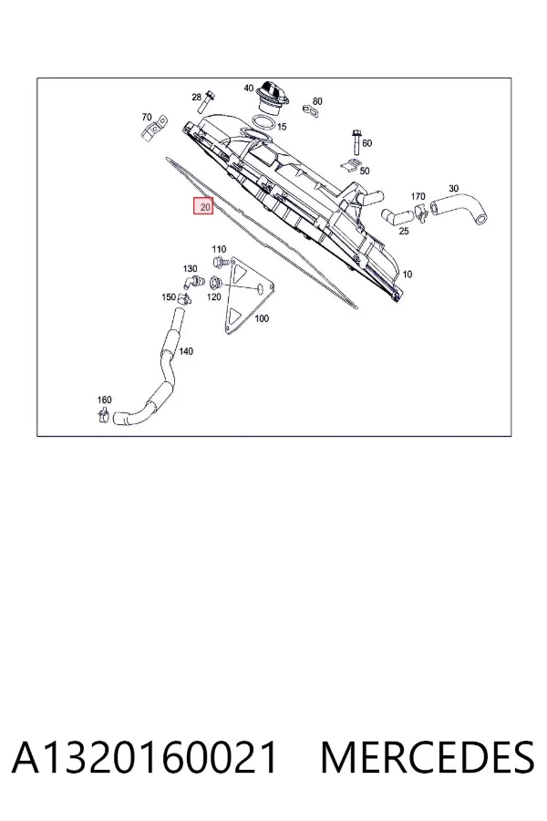Прокладка клапанної кришки A1320160021 Mercedes